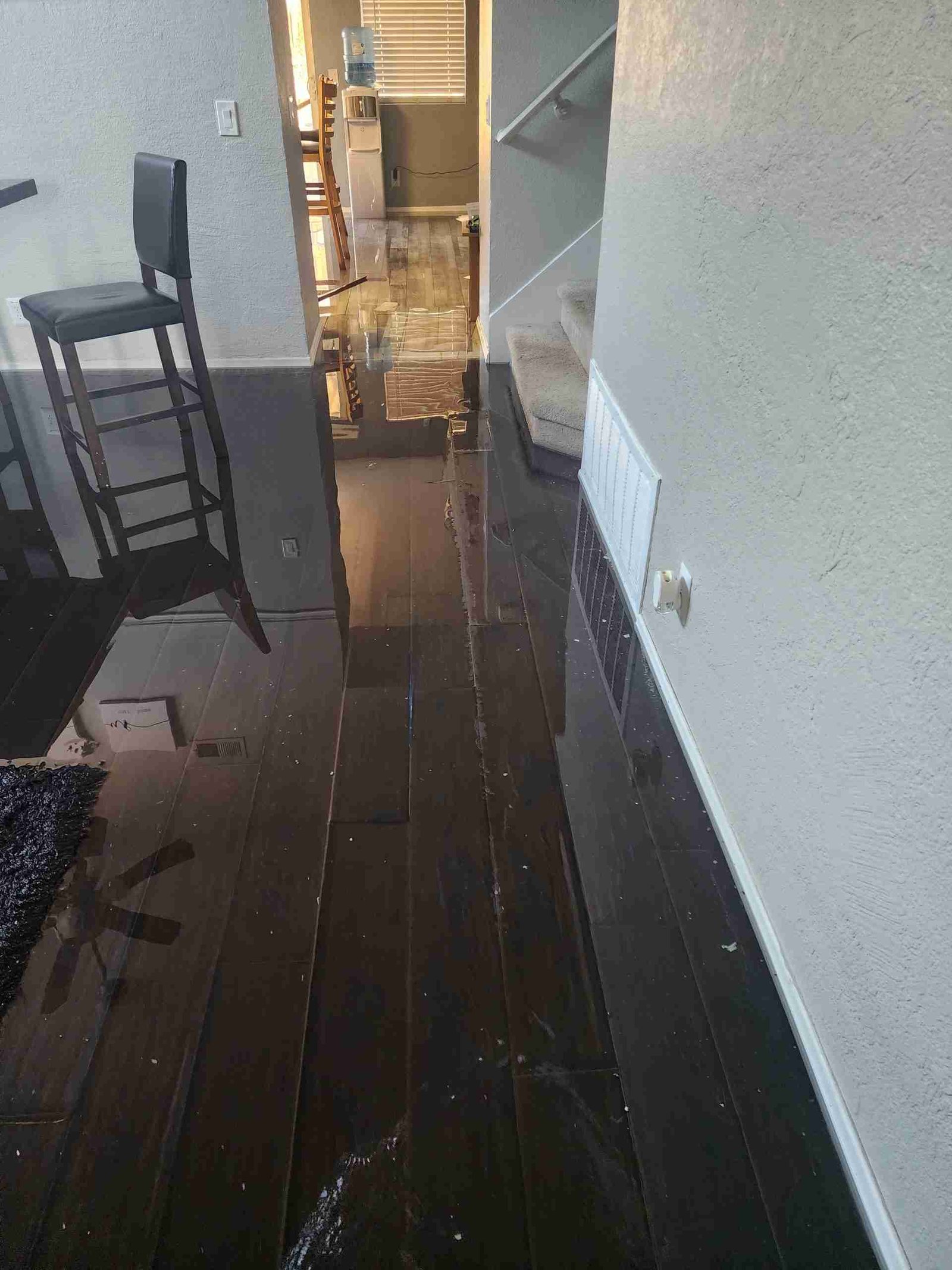 Water damage restoration in Parker AZ during demolition and cleanup stage after a flood or leak